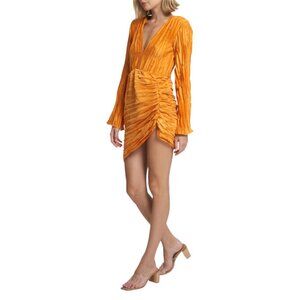 NWT L'IDEE Les Elements Costas Mini Dress Womens 6 AU 2 US Long Sleeve VNeck NEW